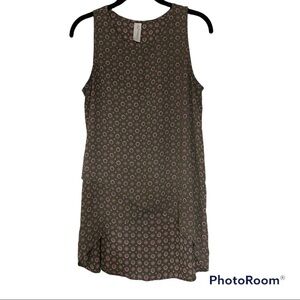 Evereve Allison Joy Floral Olive Sleeveless Tank Blouse | S